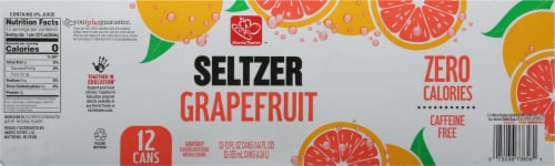 Harris Teeter™ Grapefruit Flavored Seltzer Water Cans Perspective: bottom