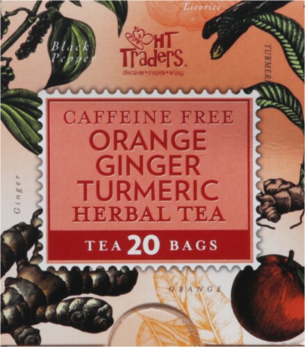 HT Traders® Caffeine Free Orange Ginger Turmeric Herbal Tea Bags Perspective: bottom