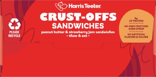 Harris Teeter® Crust-Offs Peanut Butter & Strawberry Jam Sandwiches Perspective: bottom
