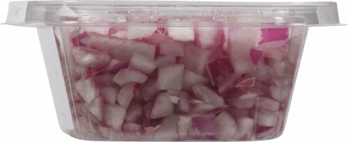 Diced Red Onions Perspective: bottom