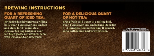 Harris Teeter® Decaffeinated Black Tea Family Size Tea Bags Perspective: bottom