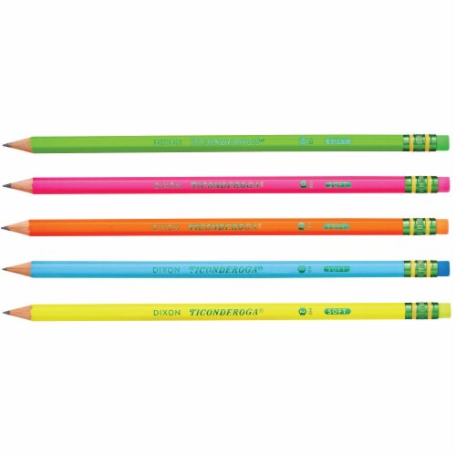 Ticonderoga® Pre-Sharpened Neon Wood Pencils Perspective: bottom