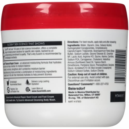 Eucerin Advanced Repair Body Cream For Dry Skin Perspective: bottom