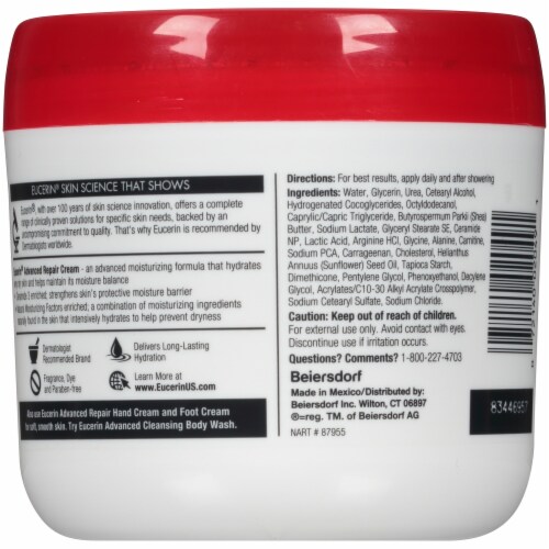 Eucerin Advanced Repair Body Cream For Dry Skin Perspective: bottom