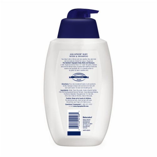 Aquaphor Baby Wash and Shampoo, Unscented Baby Shampoo and Wash Perspective: bottom