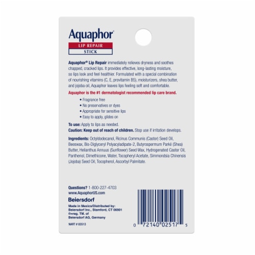 Aquaphor Lip Repair Sticks Value Pack Perspective: bottom
