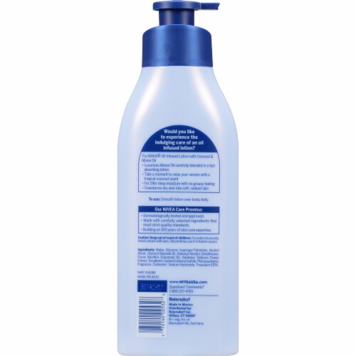 NIVEA Coconut & Monoi Oil Infused Body Lotion Pump Bottle Perspective: bottom