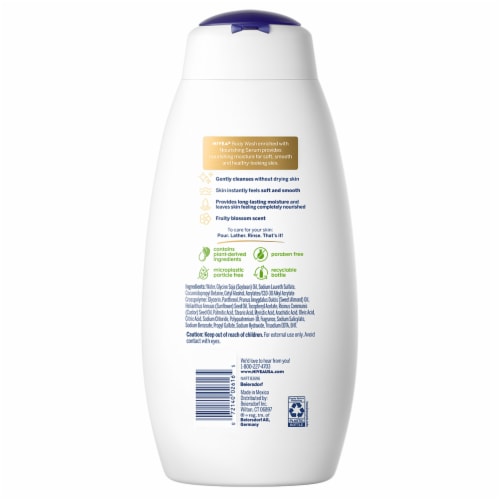 NIVEA Nourishing Botanical Blossom Body Wash with Nourishing Serum Perspective: bottom