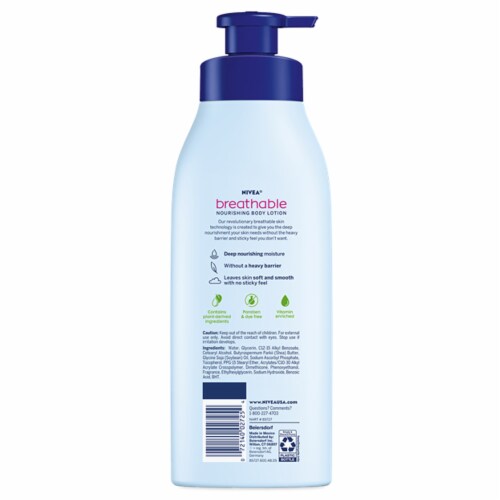 NIVEA Breathable Nourishing Body Lotion in Tropical Breeze Perspective: bottom