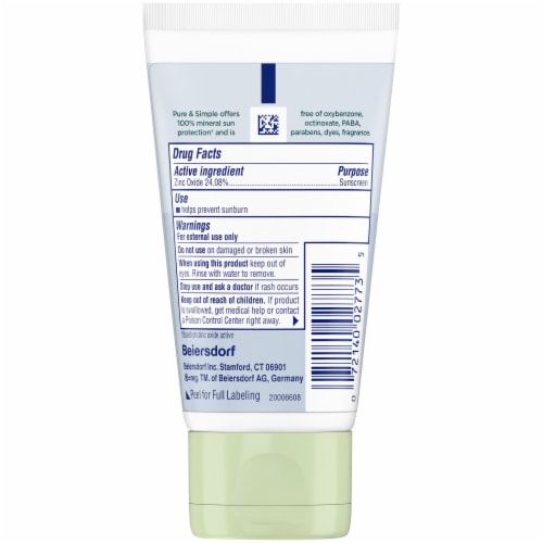 Coppertone Pure And Simple Face Sunscreen Lotion, Spf 50 Broad Spectrum Sunscreen With Zinc Oxide Perspective: bottom