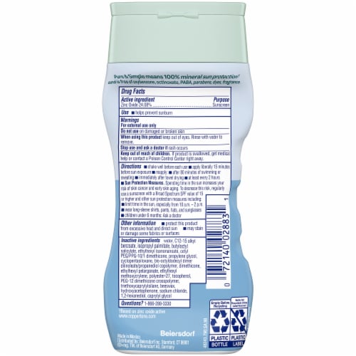 Coppertone Pure And Simple Sunscreen Lotion, Spf 50 Broad Spectrum Sunscreen With Zinc Oxide Perspective: bottom