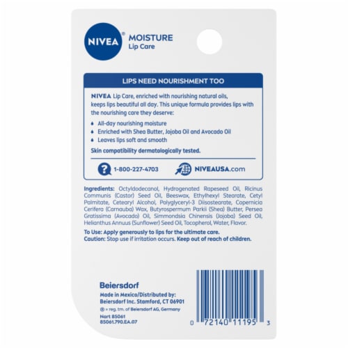 NIVEA Moisture Lip Care Carded Pack Perspective: bottom
