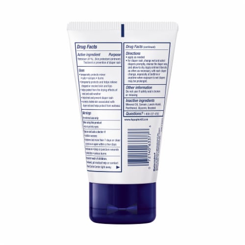 Aquaphor Baby Advanced Therapy Healing Ointment Skin Protectant Tube Perspective: bottom