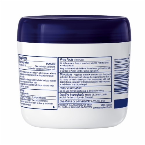 Aquaphor Baby Healing Ointment Advanced Therapy Skin Protectant, Dry Skin and Diaper Rash Ointment Perspective: bottom