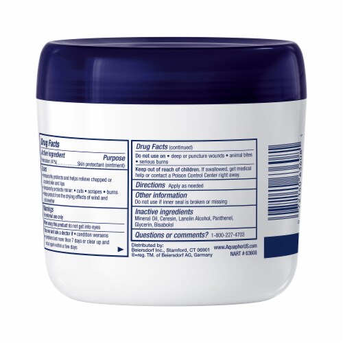 Aquaphor Healing Ointment Advanced Therapy Skin Protectant, Dry Skin Body Moisturizer Perspective: bottom