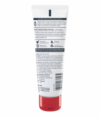 Eucerin Advanced Repair Foot Cream, Unscented Foot Cream For Dry Feet And Heels Perspective: bottom