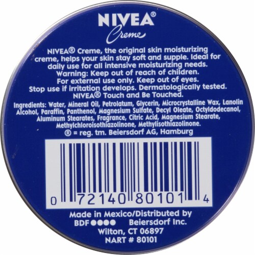 Nivea Crème, Body, Face and Hand Moisturizing Cream Perspective: bottom