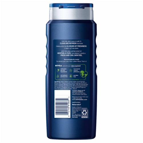NIVEA MEN Cool Body Wash with Icy Menthol Perspective: bottom