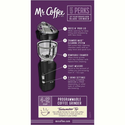 Mr. Coffee® Precision Coffee Grinder - Black Perspective: bottom