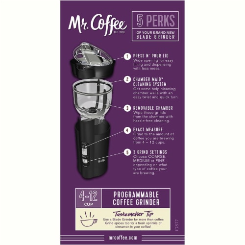 Mr. Coffee® Precision Coffee Grinder - Black Perspective: bottom