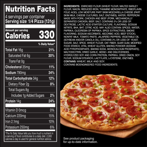 Red Baron Pepperoni & Jalapeño Brick Oven Crust Frozen Pizza Perspective: bottom