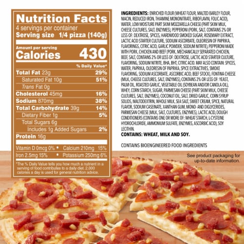 Freschetta Garlic Duo Pepperoni Frozen Pizza Perspective: bottom