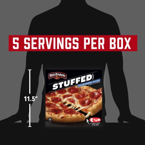 Red Baron Pepperoni Stuffed Crust Frozen Pizza Perspective: bottom