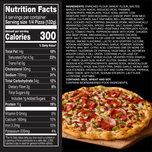 Red Baron Supreme Brick Oven Crust Frozen Pizza Perspective: bottom