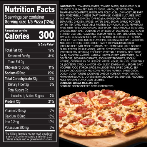 Red Baron Four Meat Classic Crust Frozen Pizza Perspective: bottom