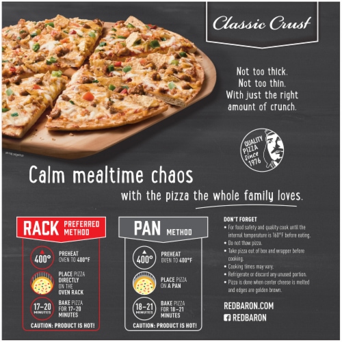 Red Baron Classic Crust Mexican Style Pizza Perspective: bottom
