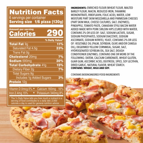 Freschetta Canadian Bacon and Pineapple Naturally Rising Crust Frozen Pizza Perspective: bottom