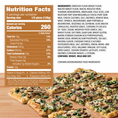Freschetta Roasted Mushroom & Spinach Brick Oven Crust Frozen Pizza Perspective: bottom