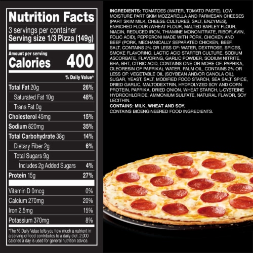 Red Baron Pepperoni Thin Crust Frozen Pizza Perspective: bottom