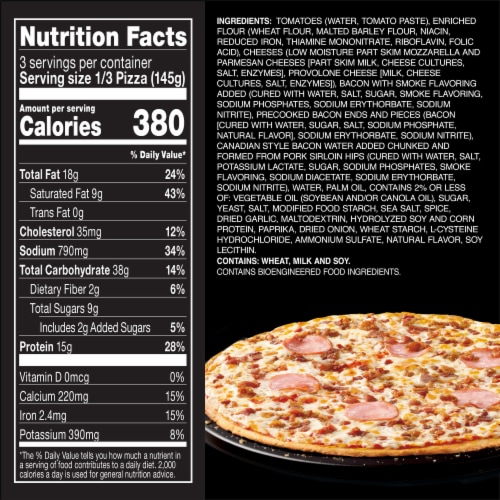 Red Baron Bacon Lover's Thin Crust Frozen Pizza Perspective: bottom