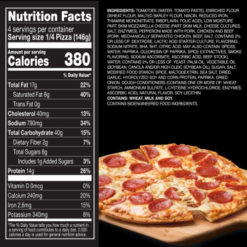 Red Baron Pepperoni Classic Crust Frozen Pizza Perspective: bottom