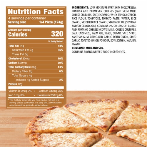 Freschetta Four Cheese Medley Gluten Free Thin Crust Frozen Pizza Perspective: bottom