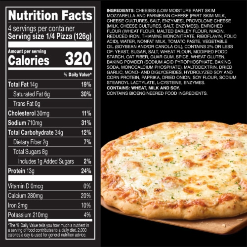 Red Baron Cheese Trio Brick Oven Frozen Pizza Perspective: bottom