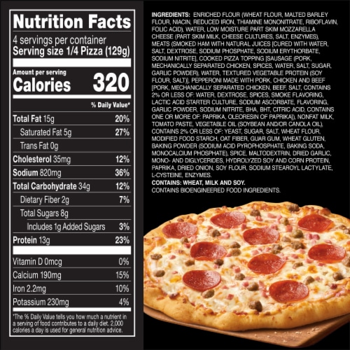 Red Baron Meat Trio Brick Oven Frozen Pizza Perspective: bottom