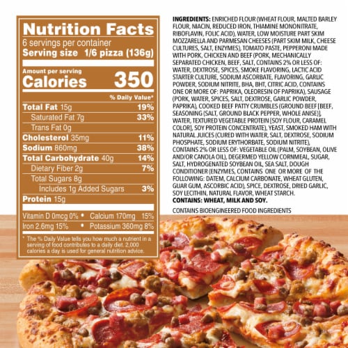 Freschetta Meat Medley Naturally Rising Crust Frozen Pizza Perspective: bottom