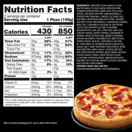 Red Baron® Deep Dish Singles Pepperoni Frozen Pizzas Perspective: bottom