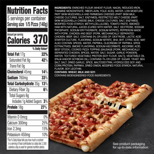 Red Baron Meat Trio Stuffed Crust Frozen Pizza Perspective: bottom
