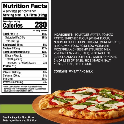 Hearth & Fire The Margherita Flame Fried Crust Frozen Pizza Perspective: bottom