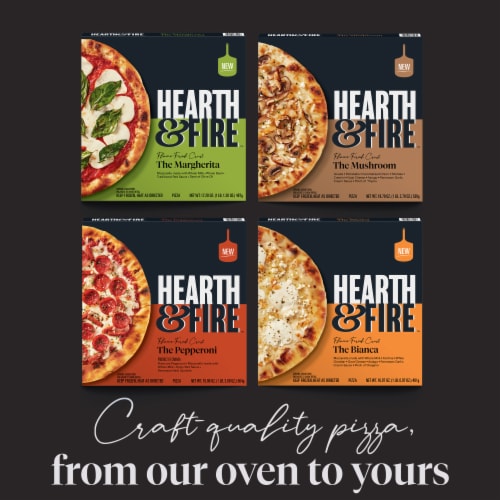Hearth & Fire The Mushroom Flame Fired Crust Frozen Pizza Perspective: bottom