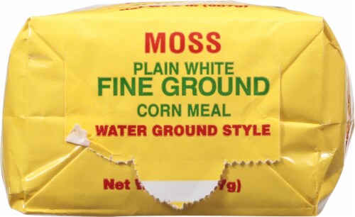Moss' Water Ground Style Plain White Fine Ground Corn Meal Perspective: bottom