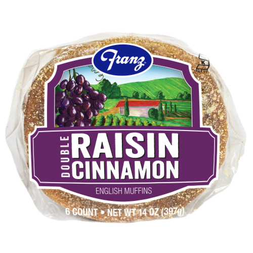 Franz® Double Raisin Cinnamon English Muffins Perspective: bottom