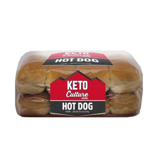Keto Culture Hot Dog Buns Perspective: bottom