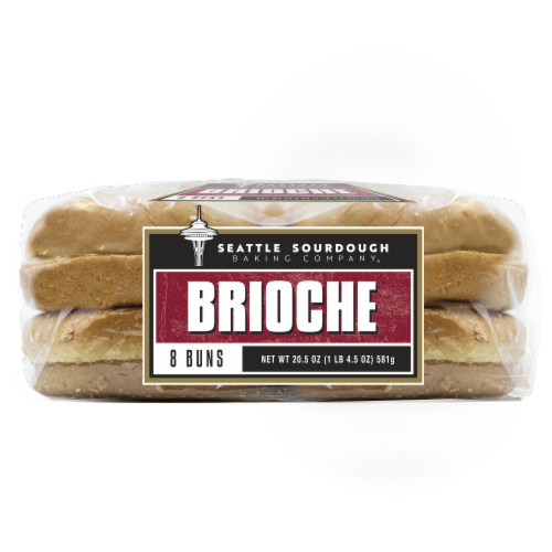 Seattle Sourdough Baking Co. Brioche Hamburger Bun Perspective: bottom