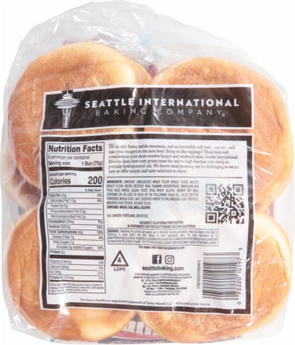 Seattle International® Brioche Buns Perspective: bottom
