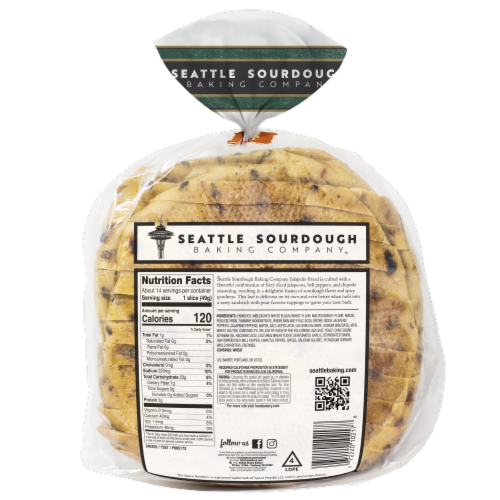 Seattle Sourdough Baking Co.® Jalapeno Sourdough Bread Perspective: bottom