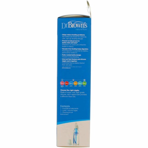 Dr. Brown's Natural Flow Baby Bottle, 8 oz Perspective: bottom